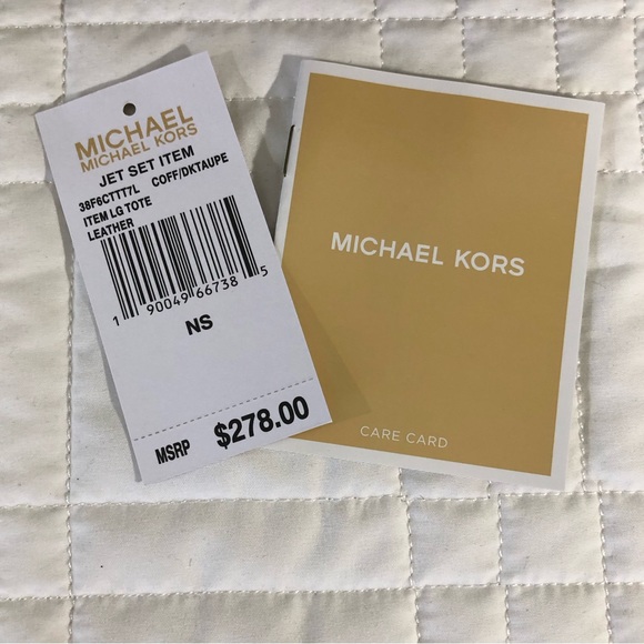 Michael Kors Coffee/Dark Taupe Large Jet Set Tote - Picture 7 of 15